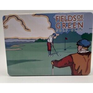 Fields of Green Golf Club Tin Gift Set ~ Tees/Marker/Spike Cleaner/Bag Tag/Towel